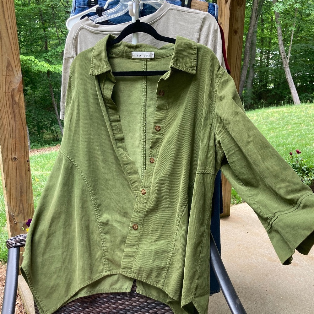 Vintage Earthy Corduroy Top